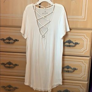 White laced shirt